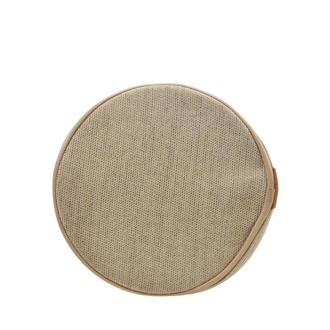 HERMES エルメス ハンドバッグ サクソーMM トワルアッシュ キャンバス ベージュ/ブラウン