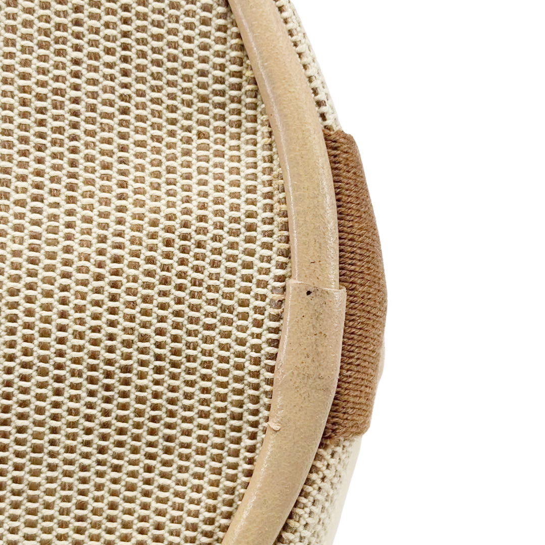 HERMES エルメス ハンドバッグ サクソーMM トワルアッシュ キャンバス ベージュ/ブラウン