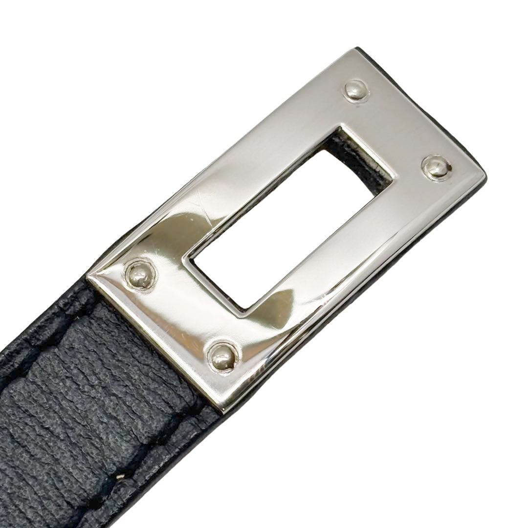 HERMES エルメス レザー ブレスレット ケリー ドゥブルトゥール