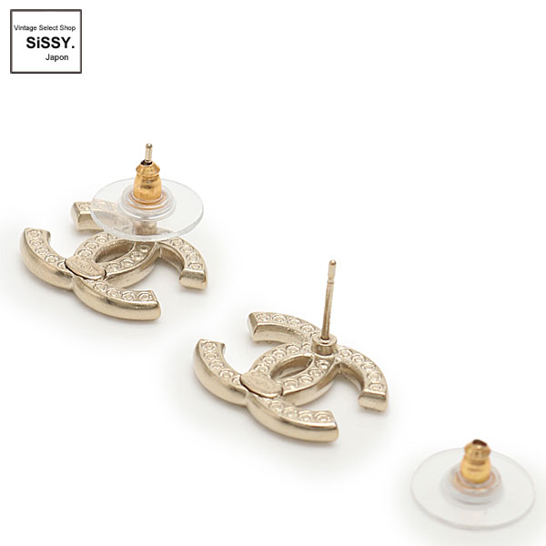 ■シャネル■ ココマーク ピアス ゴールド ラインストーン A15V 【CHANEL】