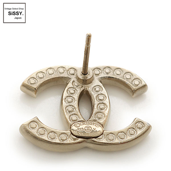■シャネル■ ココマーク ピアス ゴールド ラインストーン A15V 【CHANEL】