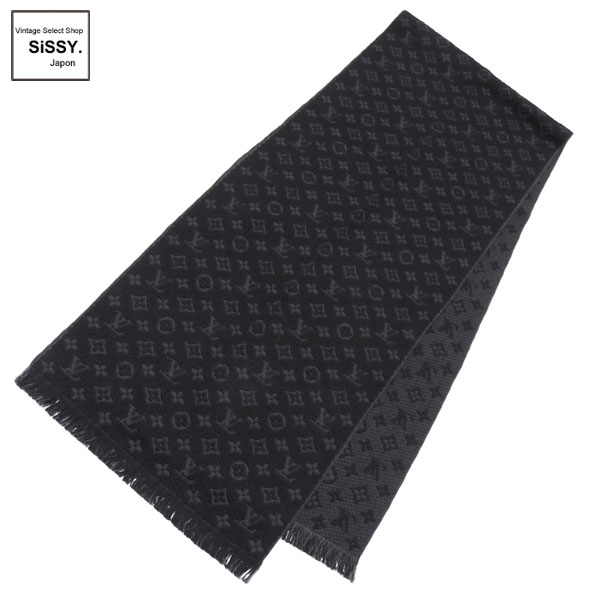 ■ルイヴィトン■ マフラー エシャルプ モノグラムクラシック ウール ノワール（ブラック系） M70520 【LOUIS VUITTON】