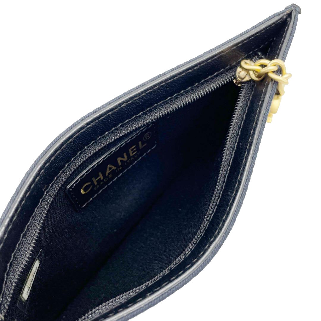 CHANEL シャネル ミニポーチ アイコンモチーフ キャンバス ブラック 7