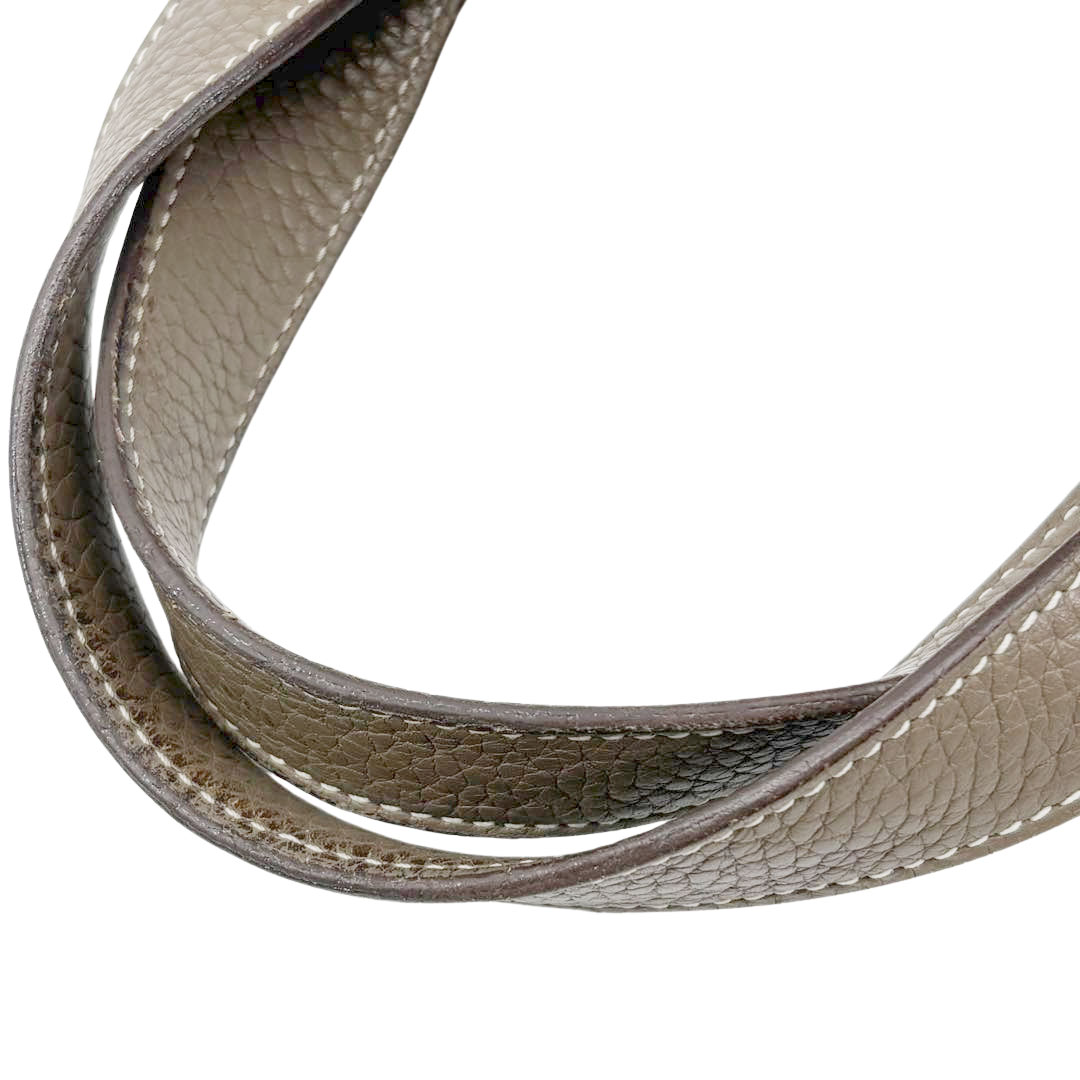 HERMES エルメス ハンドバッグ ピコタンロック18 PM トリヨンクレマンス エトゥープ/シルバー金具 X刻印