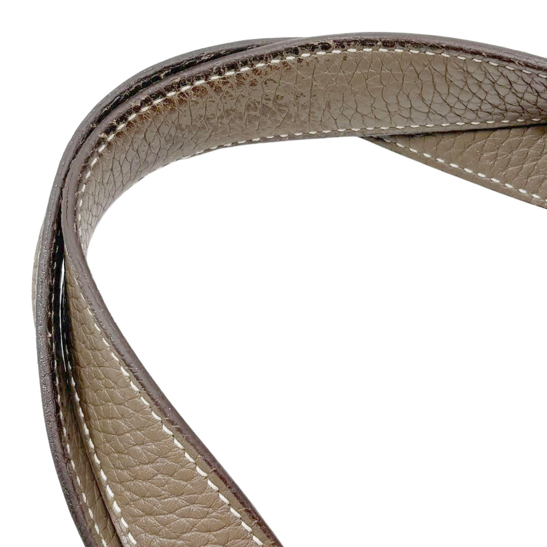 HERMES エルメス ハンドバッグ ピコタンロック18 PM トリヨンクレマンス エトゥープ/シルバー金具 X刻印