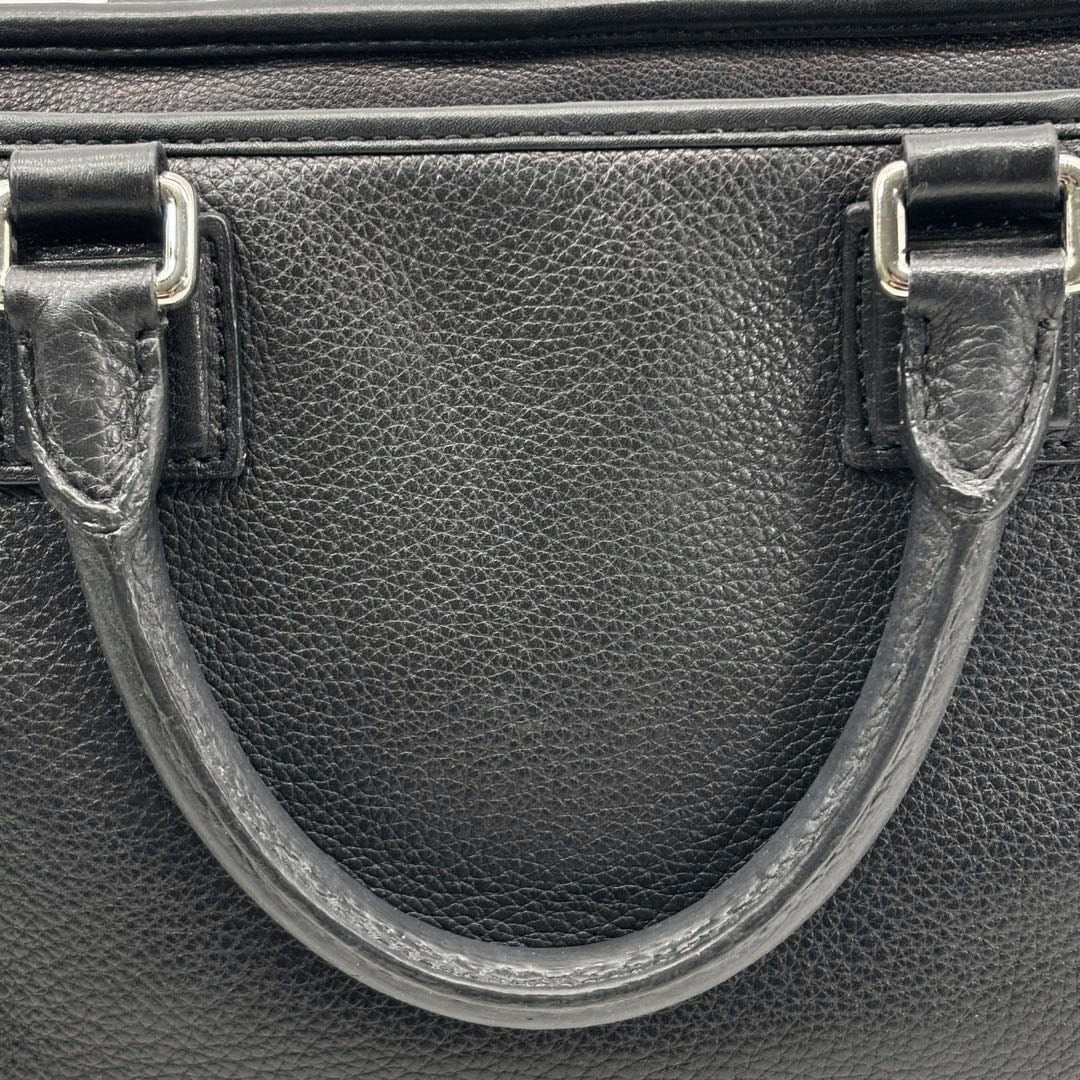 LOEWE ロエベ アマソナ28 ハンドバッグ レザー ブラック/シルバー金具