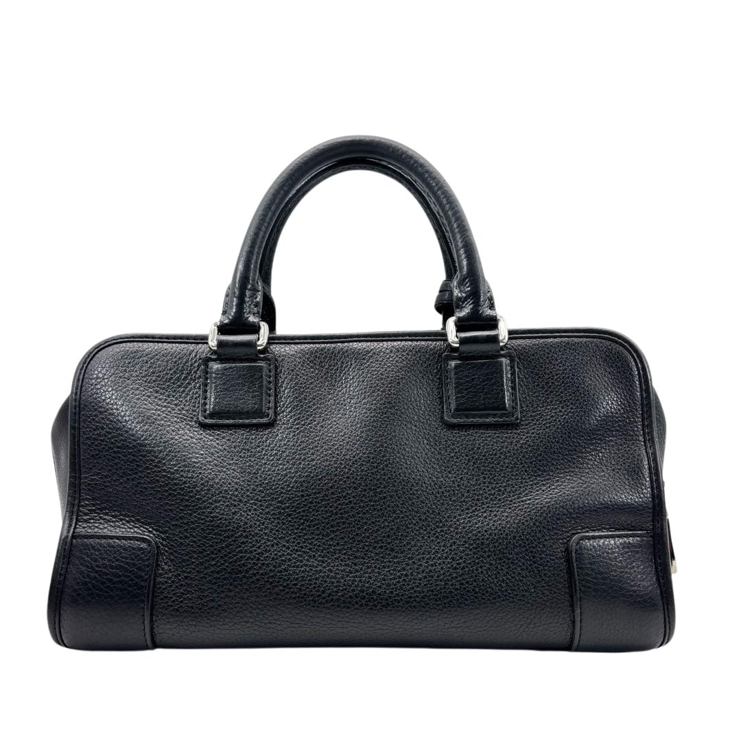 LOEWE ロエベ アマソナ28 ハンドバッグ レザー ブラック/シルバー金具