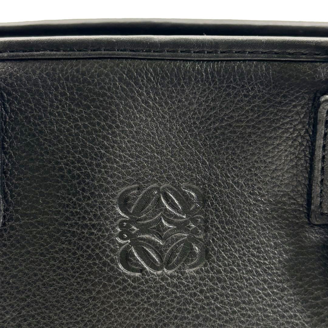 LOEWE ロエベ アマソナ28 ハンドバッグ レザー ブラック/シルバー金具