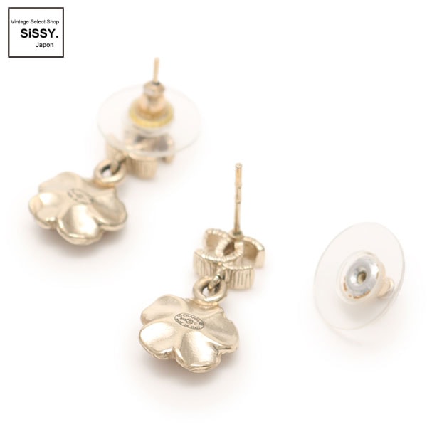■シャネル■ カメリア ピアス ゴールド B13C 【CHANEL】