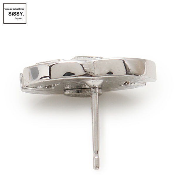 ■シャネル■ ココマーク ピアス シルバー ラインストーン 01P 【CHANEL】