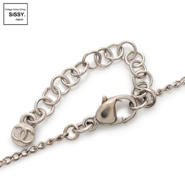 ■シャネル■ ココマーク カメリア ネックレス シルバー ブラック 05A 【CHANEL】