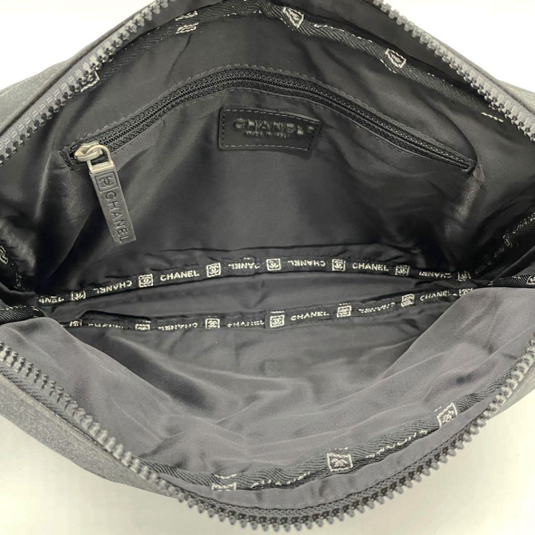 CHANEL シャネル スポーツライン チョコバー リュックサック バックパック サテン ナイロン ブラック 10番台