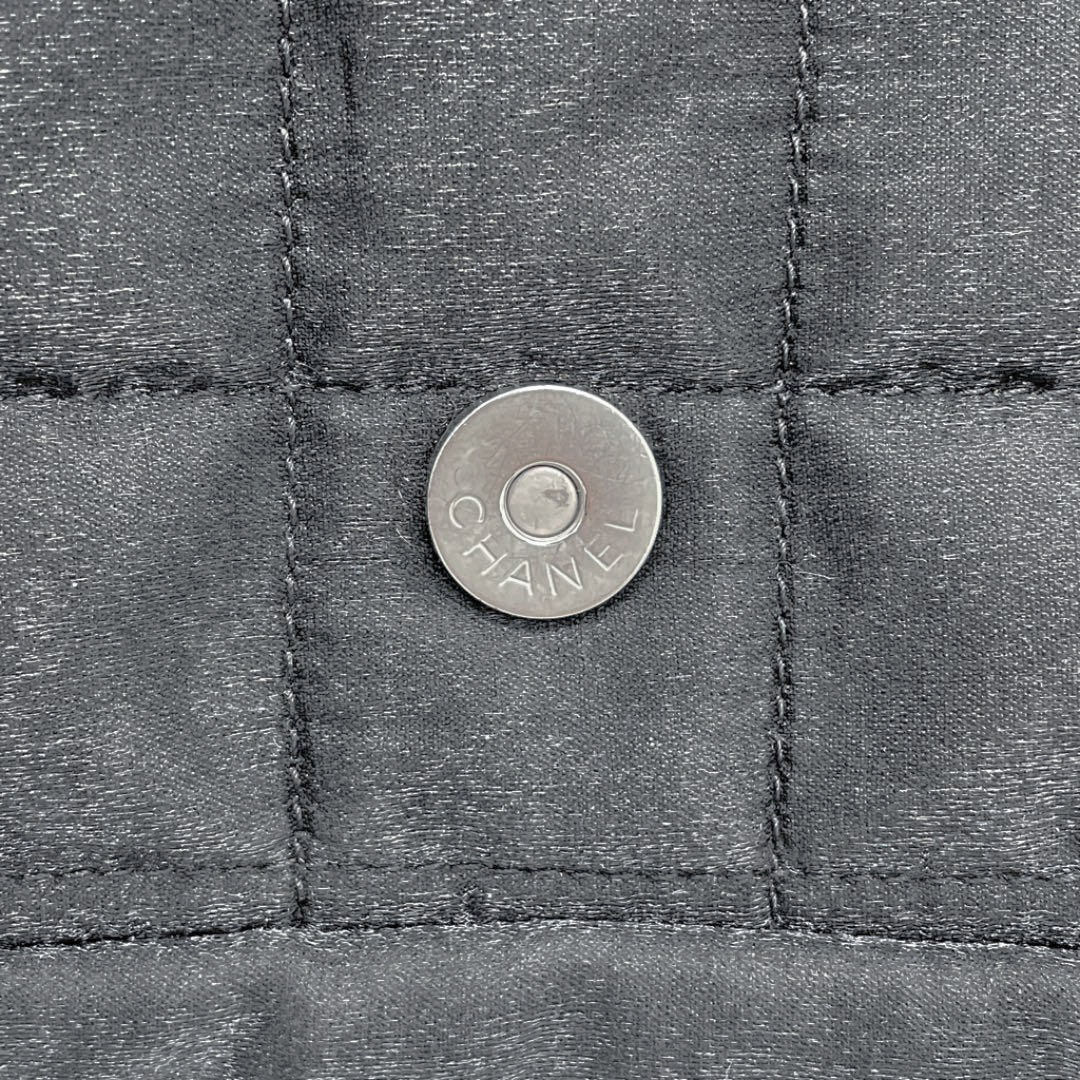 CHANEL シャネル スポーツライン チョコバー リュックサック バックパック サテン ナイロン ブラック 10番台