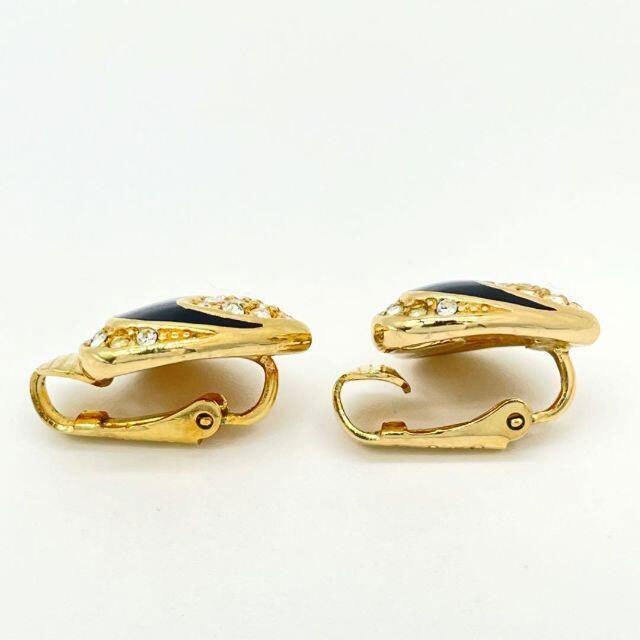 未使用級✨　Dior　ピアス　14k　金　ロゴ　ラインストーン　ゴールド　957 未使用級✨ Dior ピアス 14k 金 ロゴ ラインストーン ゴールド