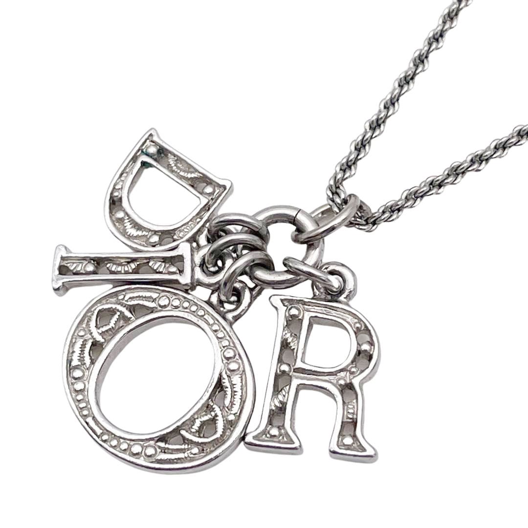 DIOR ディオール ネックレス J'ADORE チャーム ロゴ シルバー DIOR ディオール ネックレス ロゴ シルバー｜Yahoo!フリマ（旧