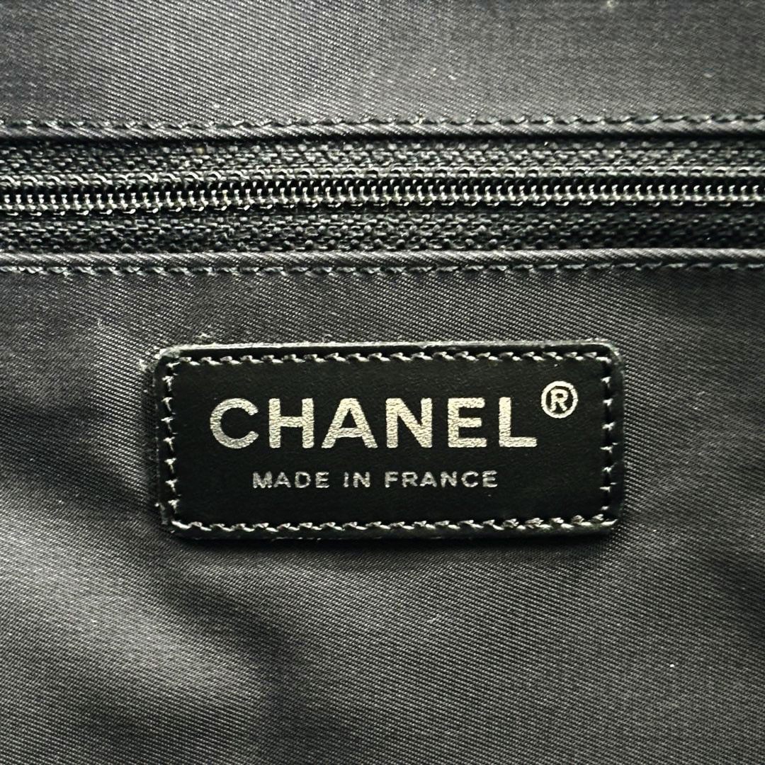 CHANEL シャネル トートバッグ ニュートラベルラインMM ナイロンキャンバス ブラウン ブラック 9番台