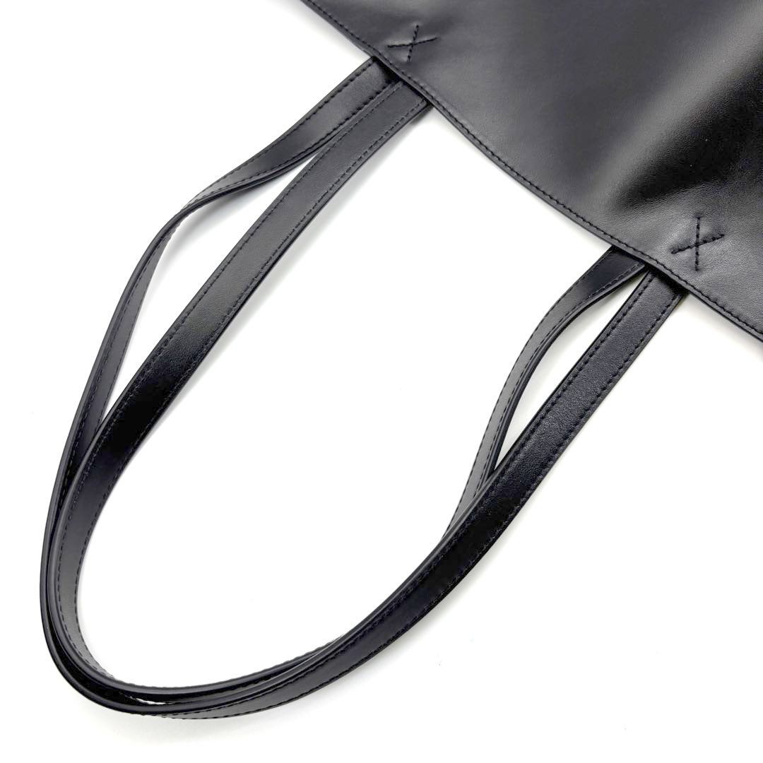 LOEWE ロエベ パズルフォルド トートバッグ ミディアム シャイニーカーフ ブラック A657G50X01