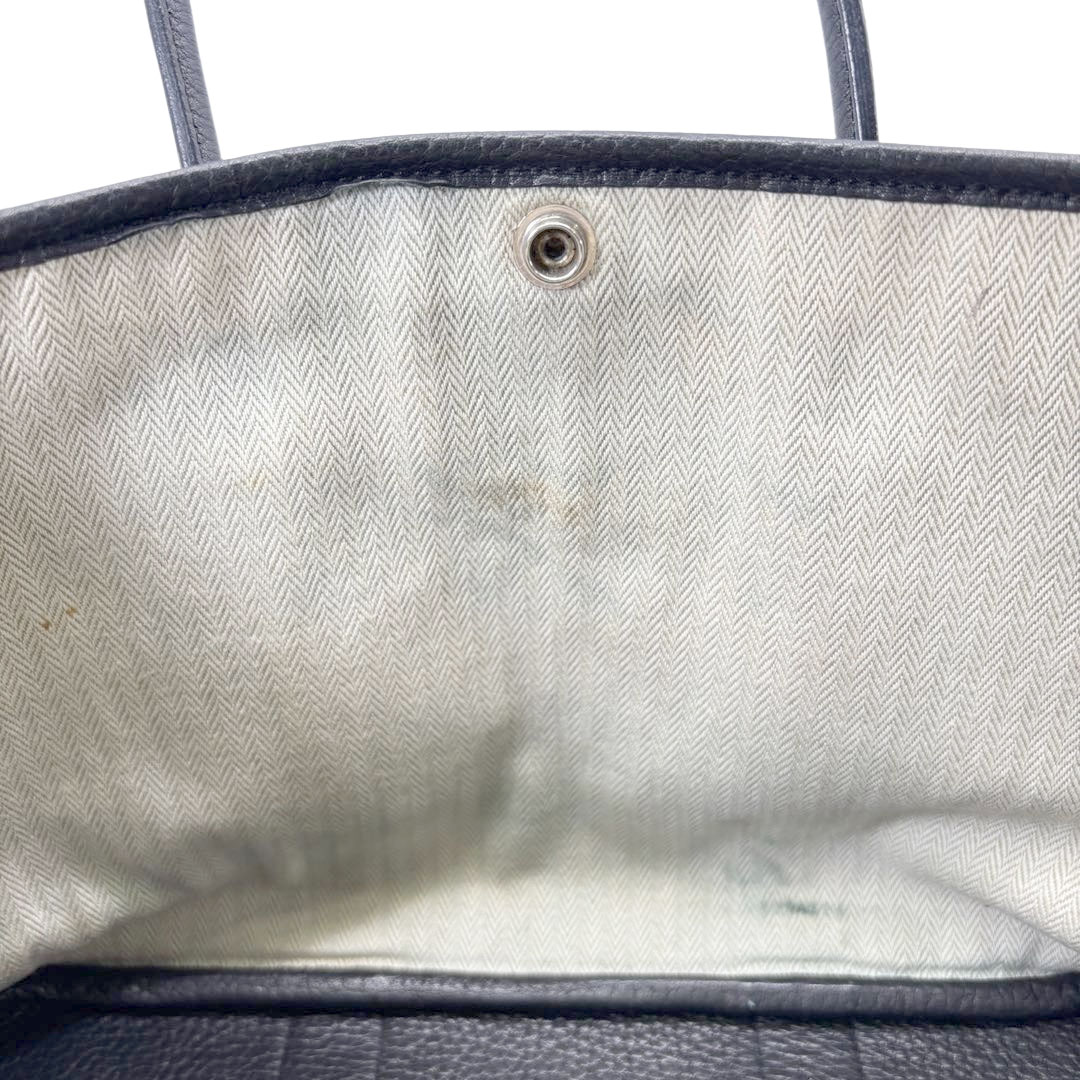 HERMES エルメス トートバッグ ガーデンパーティ30 TPM ネゴンダ ブラック □K刻印