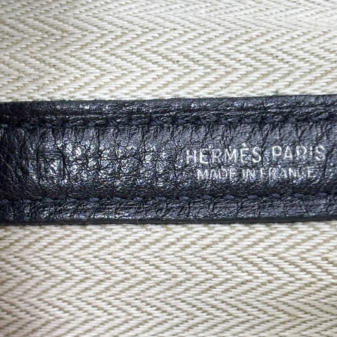 HERMES エルメス トートバッグ ガーデンパーティ30 TPM ネゴンダ ブラック □K刻印