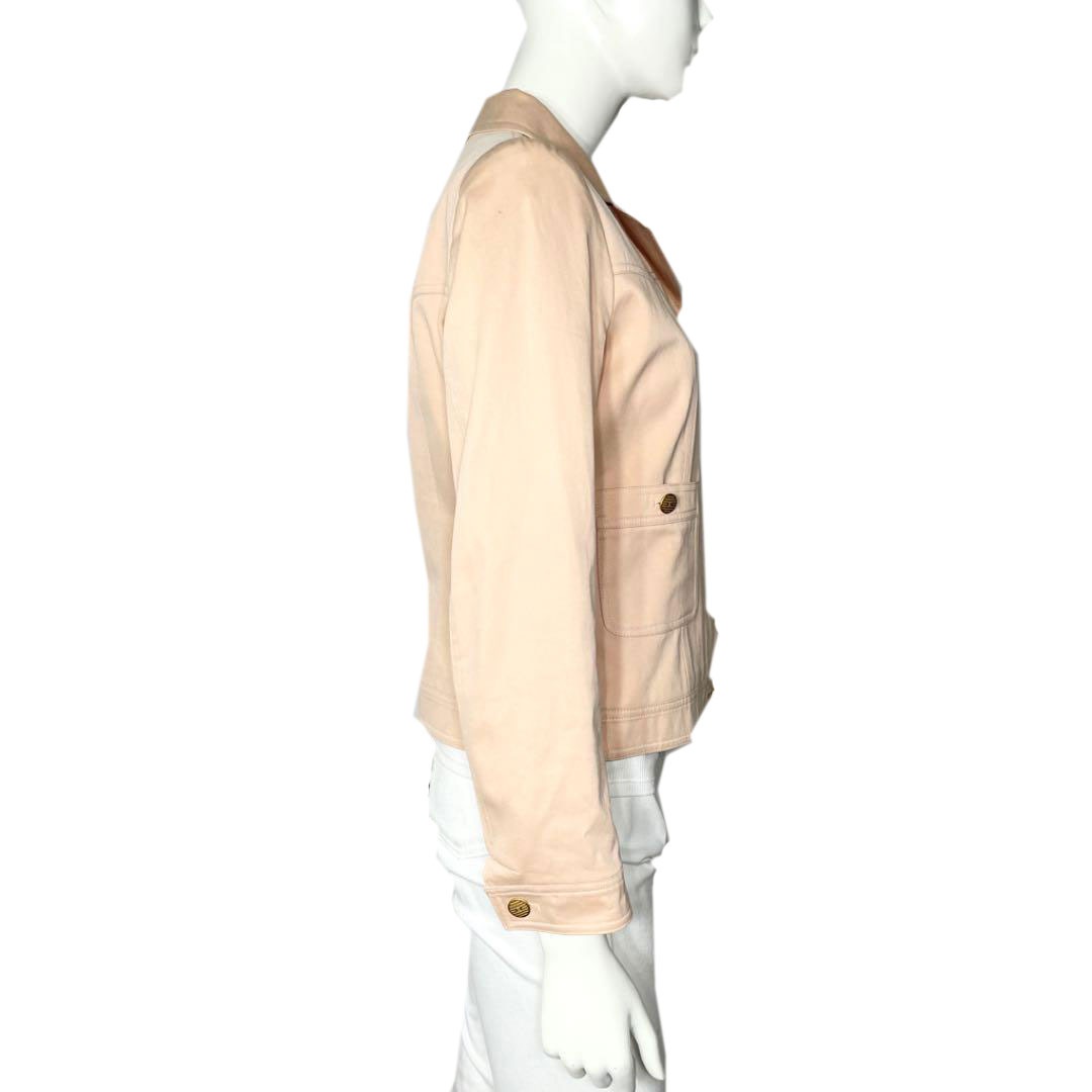 CHANEL シャネル ジャケット コットン ピンクベージュ 02P レディース 38