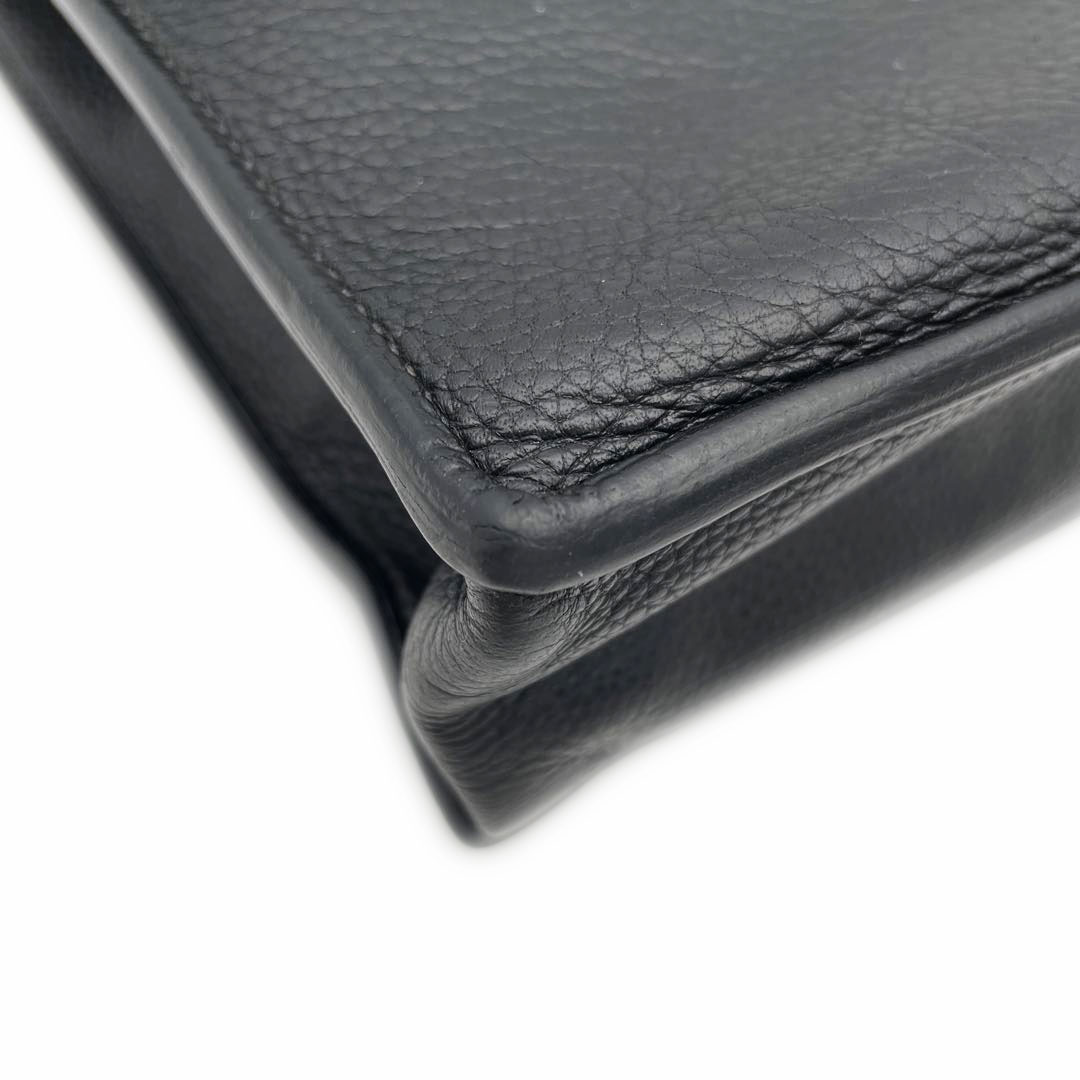 HERMES エルメス ビジネスバッグ ブリーフケース サックアデペッシュ27 トリヨンクレマンス ブラック シルバー金具 □M刻印 メンズ