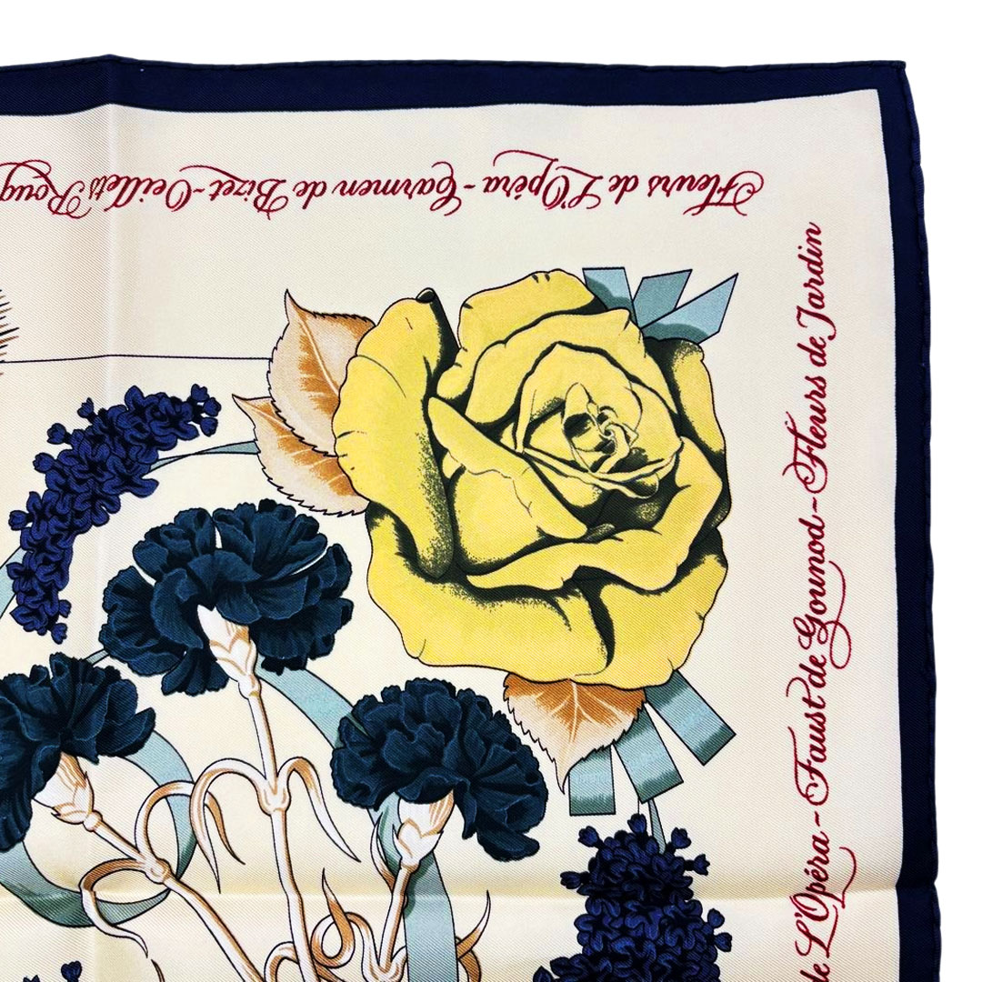 HERMES エルメス スカーフ カレ90 『Fleurs de L'Opera(オペラの花