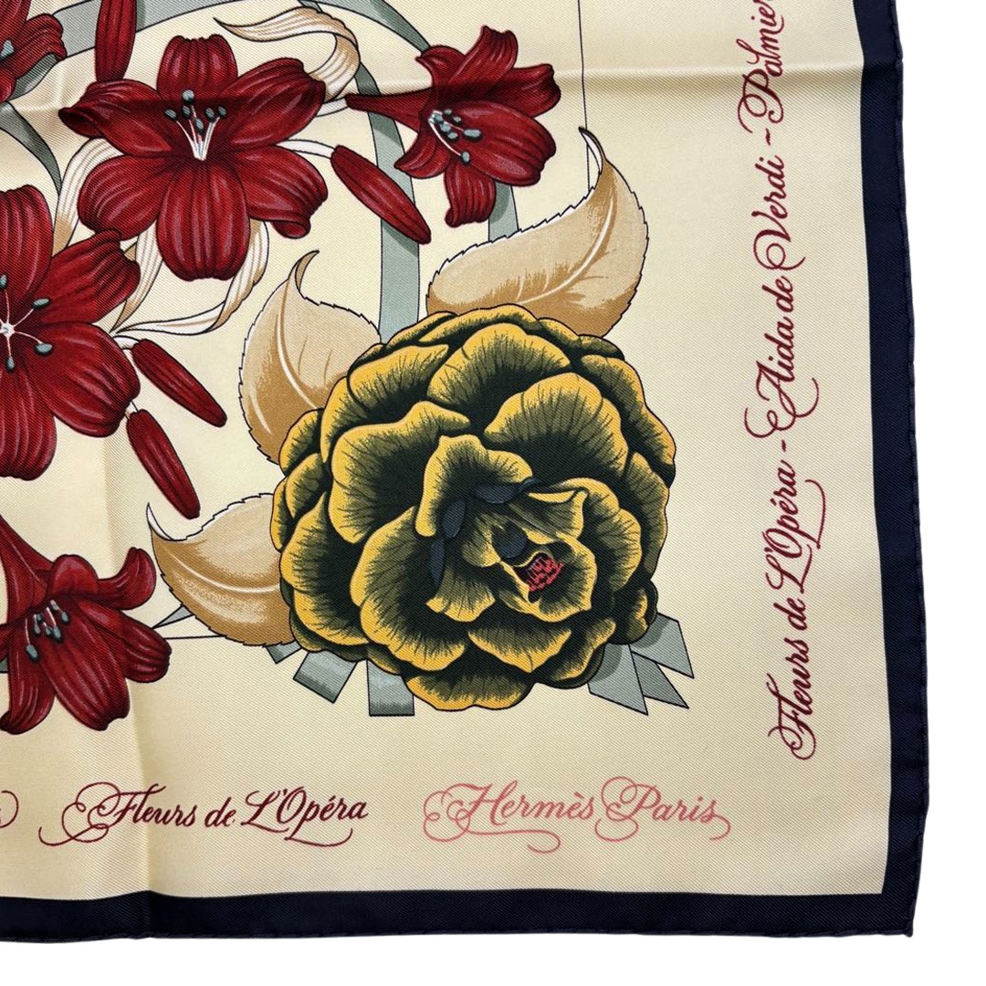 HERMES エルメス スカーフ カレ90 『Fleurs de L'Opera(オペラの花