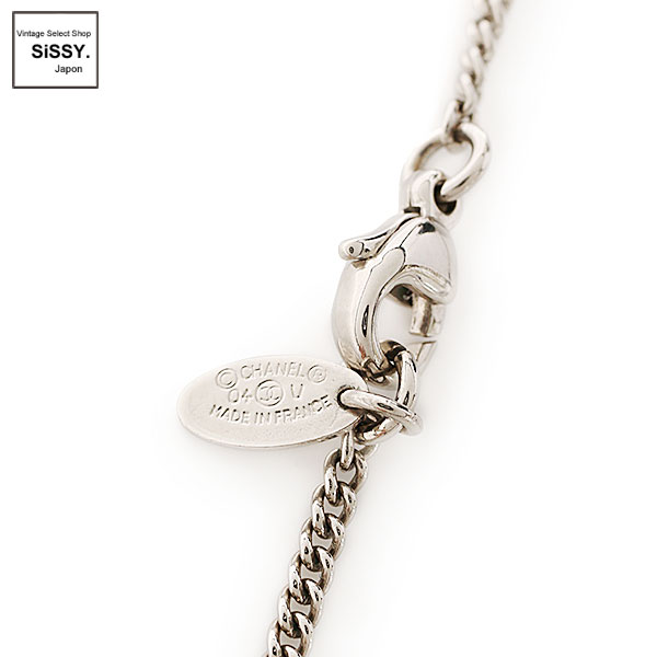 ■シャネル■ ココマーク ネックレス ラインストーン シルバー 04V 【CHANEL】