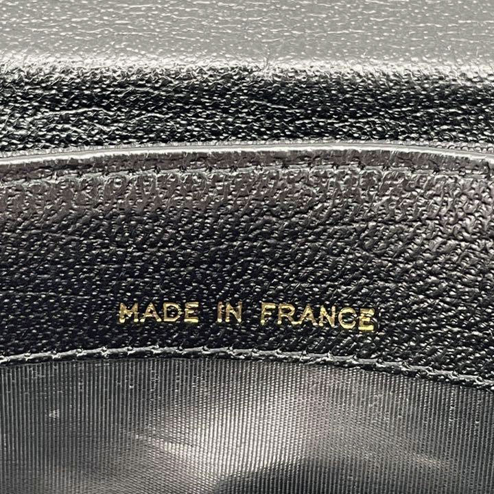 CHANEL シャネル 二つ折り長財布 ココマーク レザー ブラック ゴールド金具 6番台