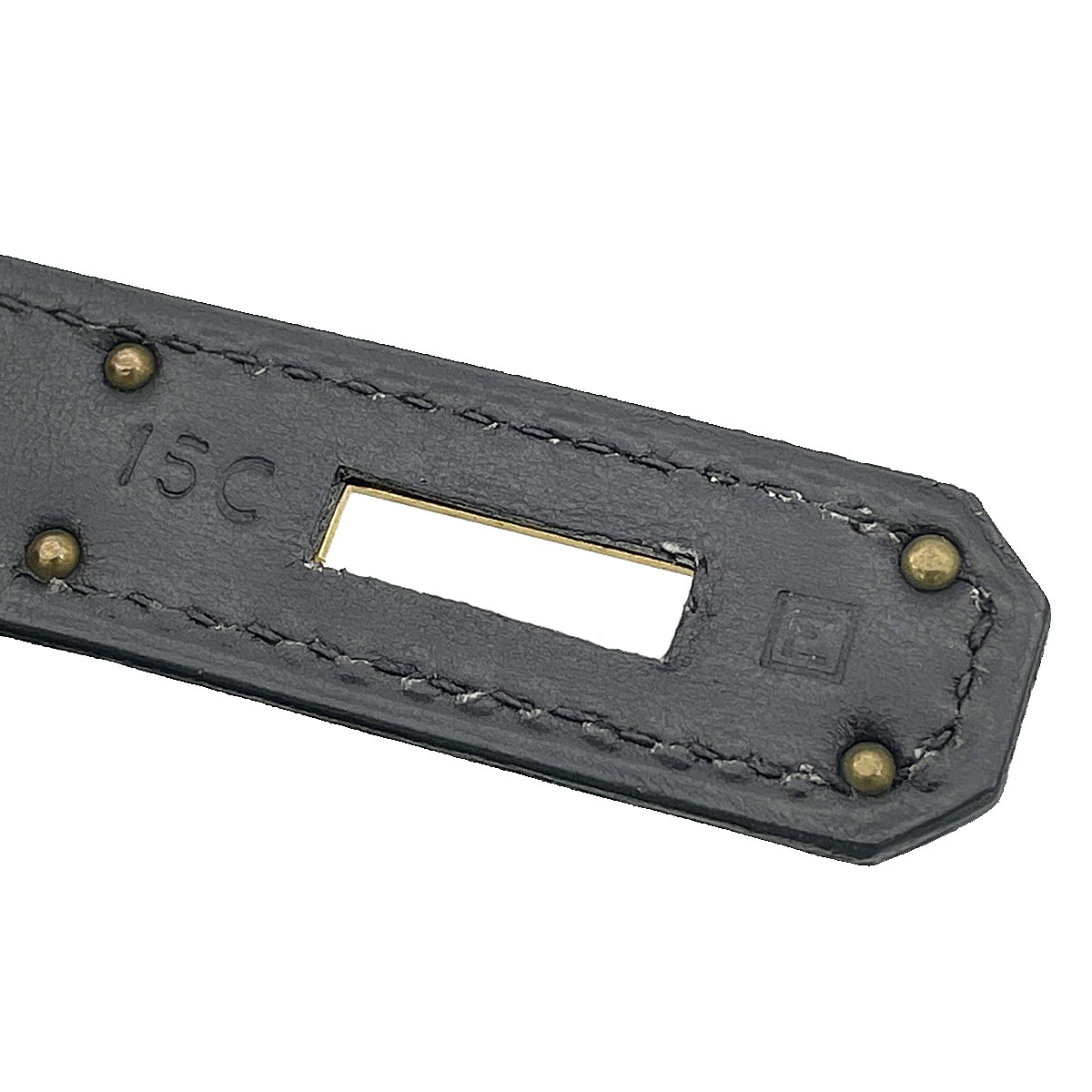 HERMES エルメス ハンドバッグ ケリー32 内縫い ボックスカーフ ブラック ゴールド金具 □E刻印