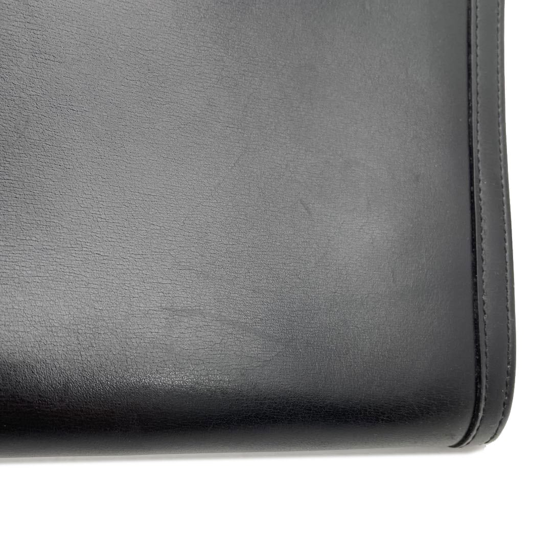 HERMES エルメス クラッチバッグ ジジェPM ボックスカーフ ブラック 〇