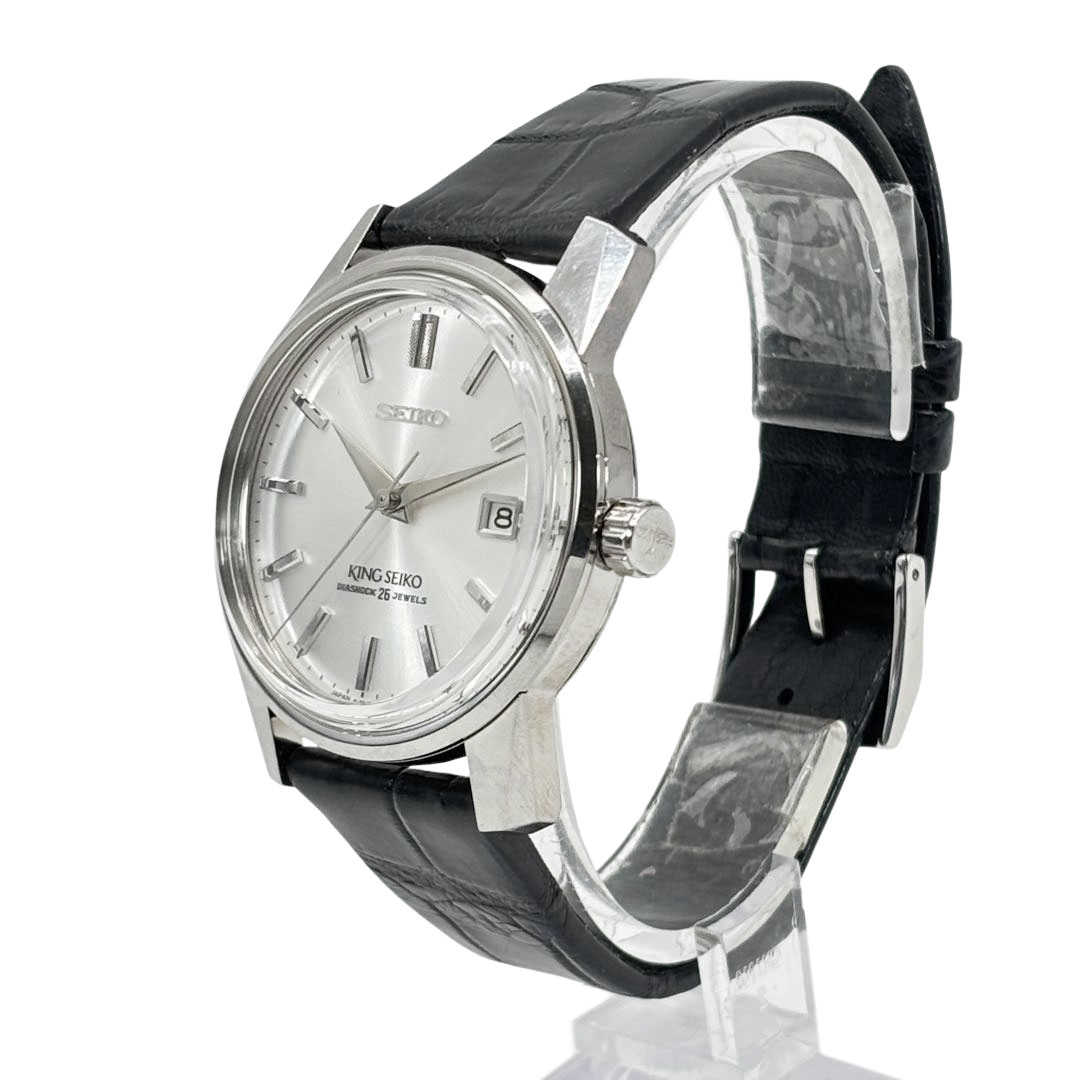 SEIKO キングセイコー メンズ腕時計 創業140周年記念 3000本限定 シルバー AT SS/革 シルバー/ブラック SDKA001