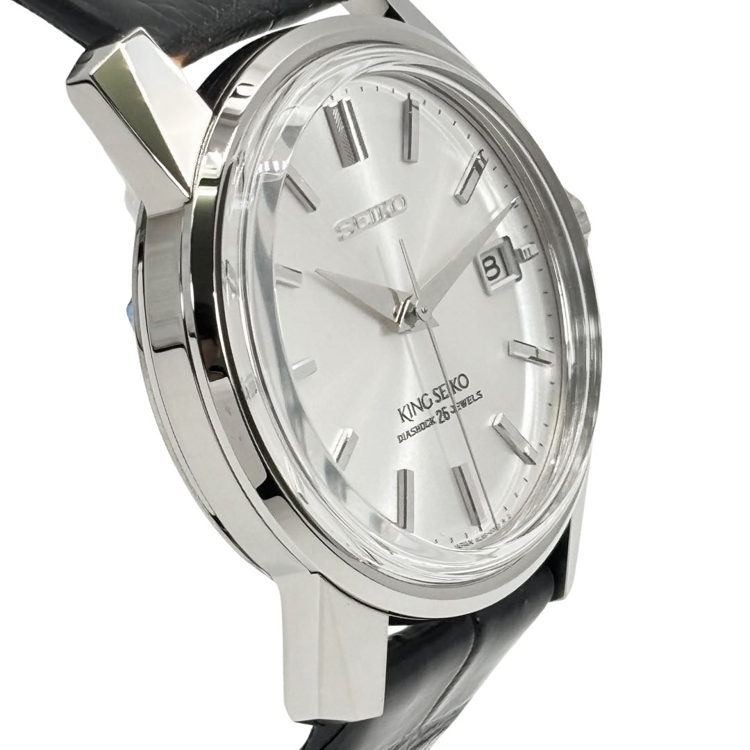 SEIKO キングセイコー メンズ腕時計 創業140周年記念 3000本限定 シルバー AT SS/革 シルバー/ブラック SDKA001