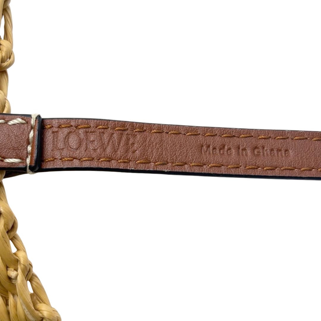 LOEWE ロエベ シェルバスケットバッグ かごバッグ スモール エレファントグラス&カーフ ナチュラル ピーカン