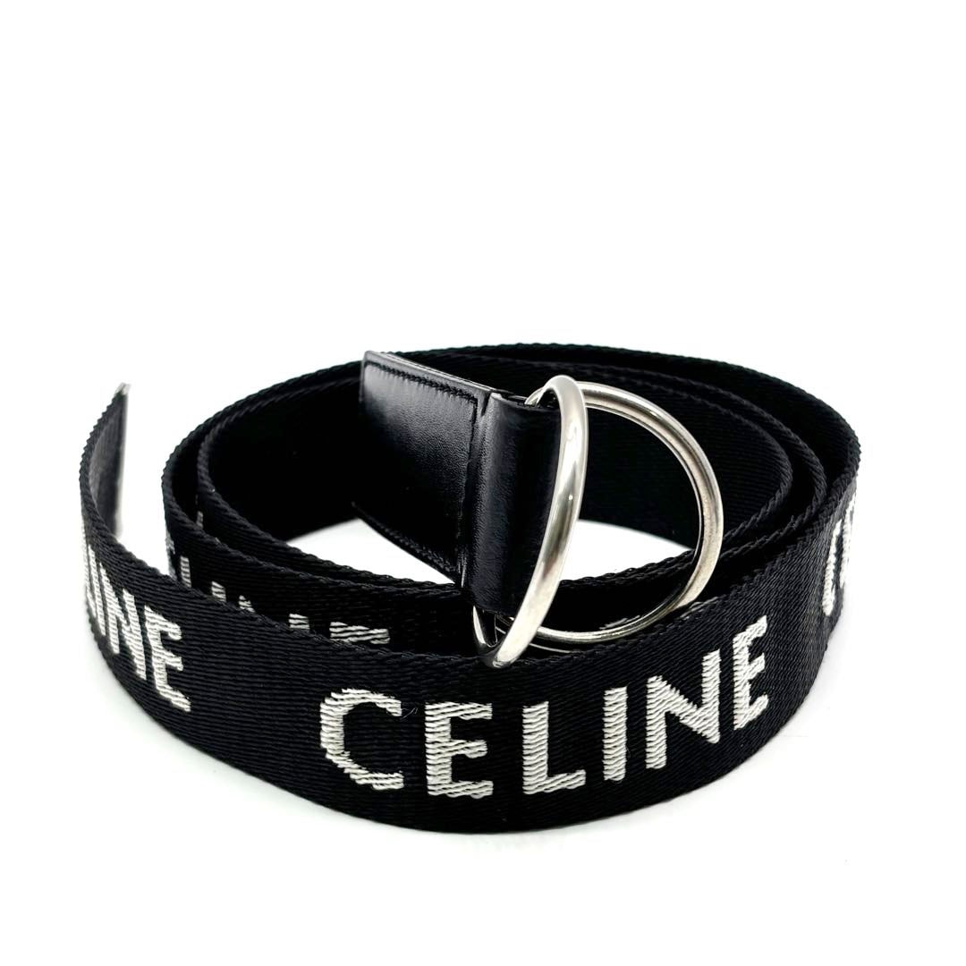 CELINE セリーヌ ダブルリング ベルト ジャガードロゴ ナイロン