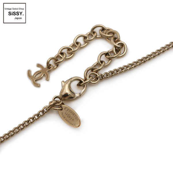 ■シャネル■ ロングネックレス シャンパンゴールド クリアブラウン 12A 【CHANEL】