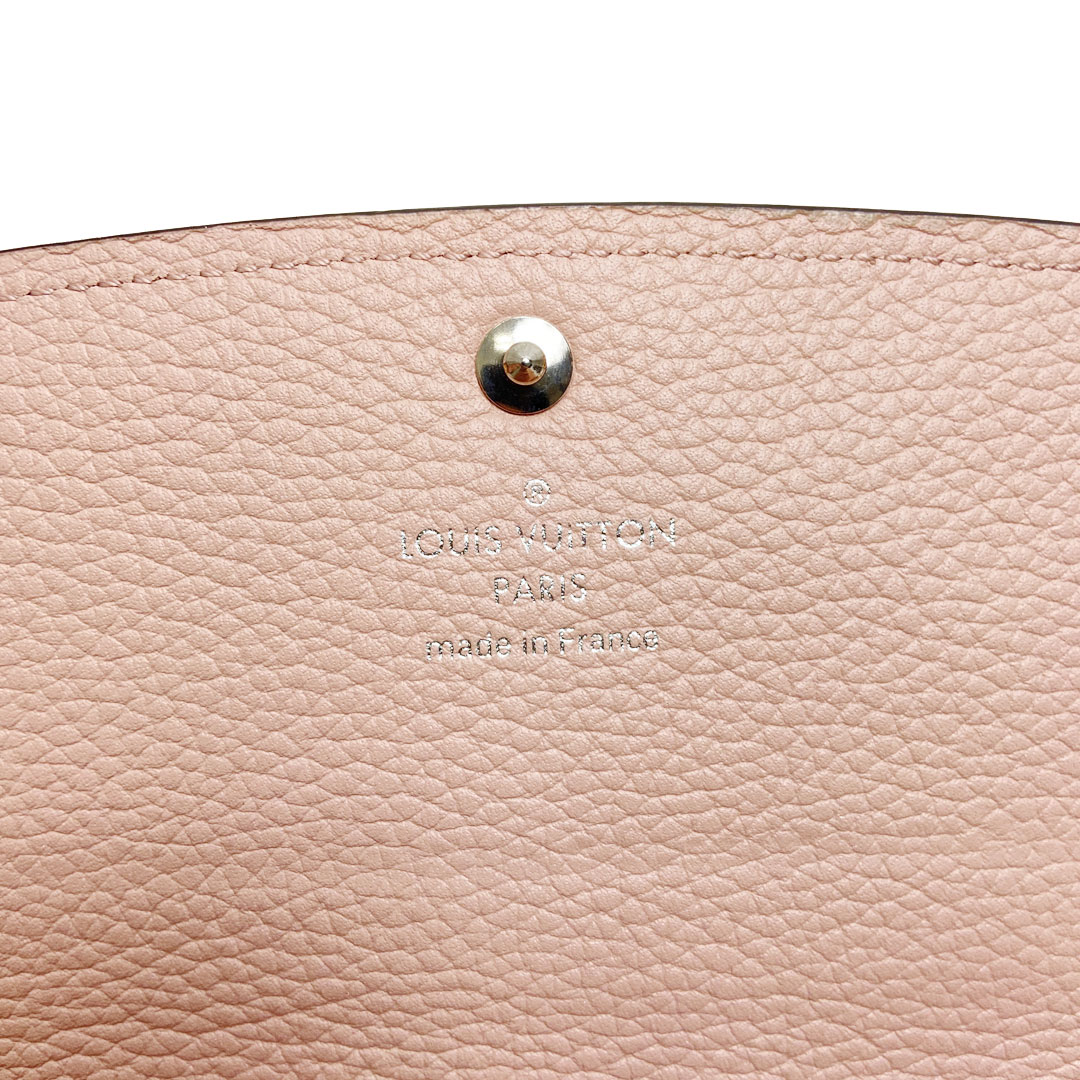 LOUIS VUITTON ルイヴィトン 二つ折り長財布 ポルトフォイユ・イリス マヒナ・レザー マグノリア(ピンク系) M60145