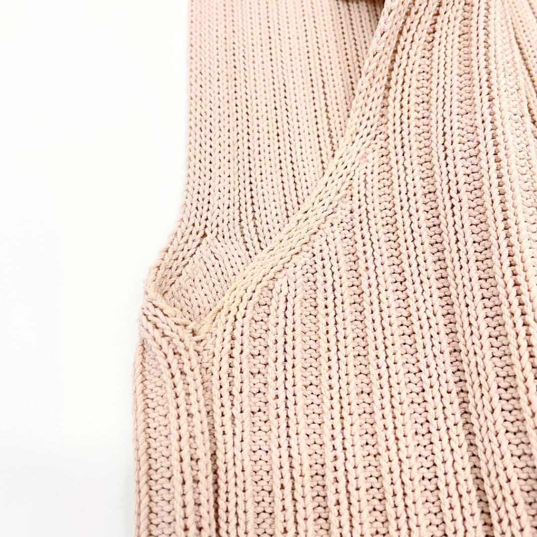 CHANEL シャネル ノースリーブニット ココマーク ピンクベージュ