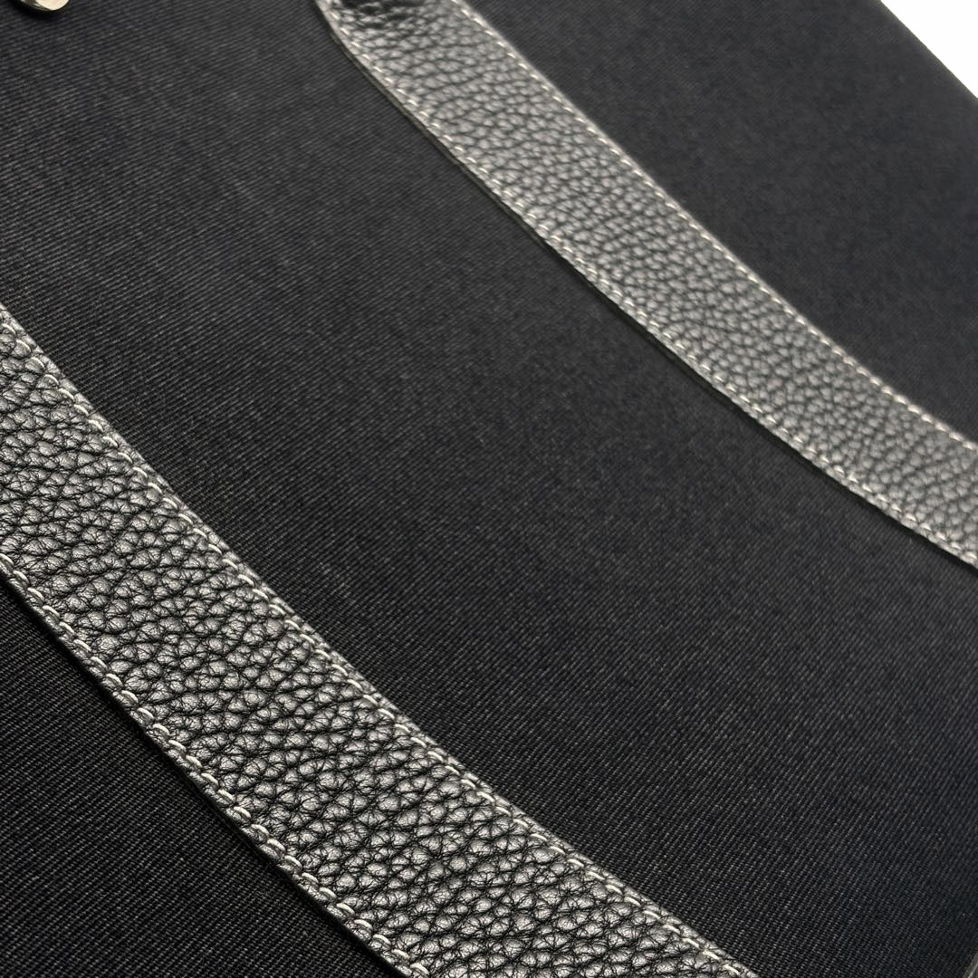 HERMES エルメス トートバッグ ガーデンパーティ36 PM トワルオフィシエ/レザー ブラック □P刻印