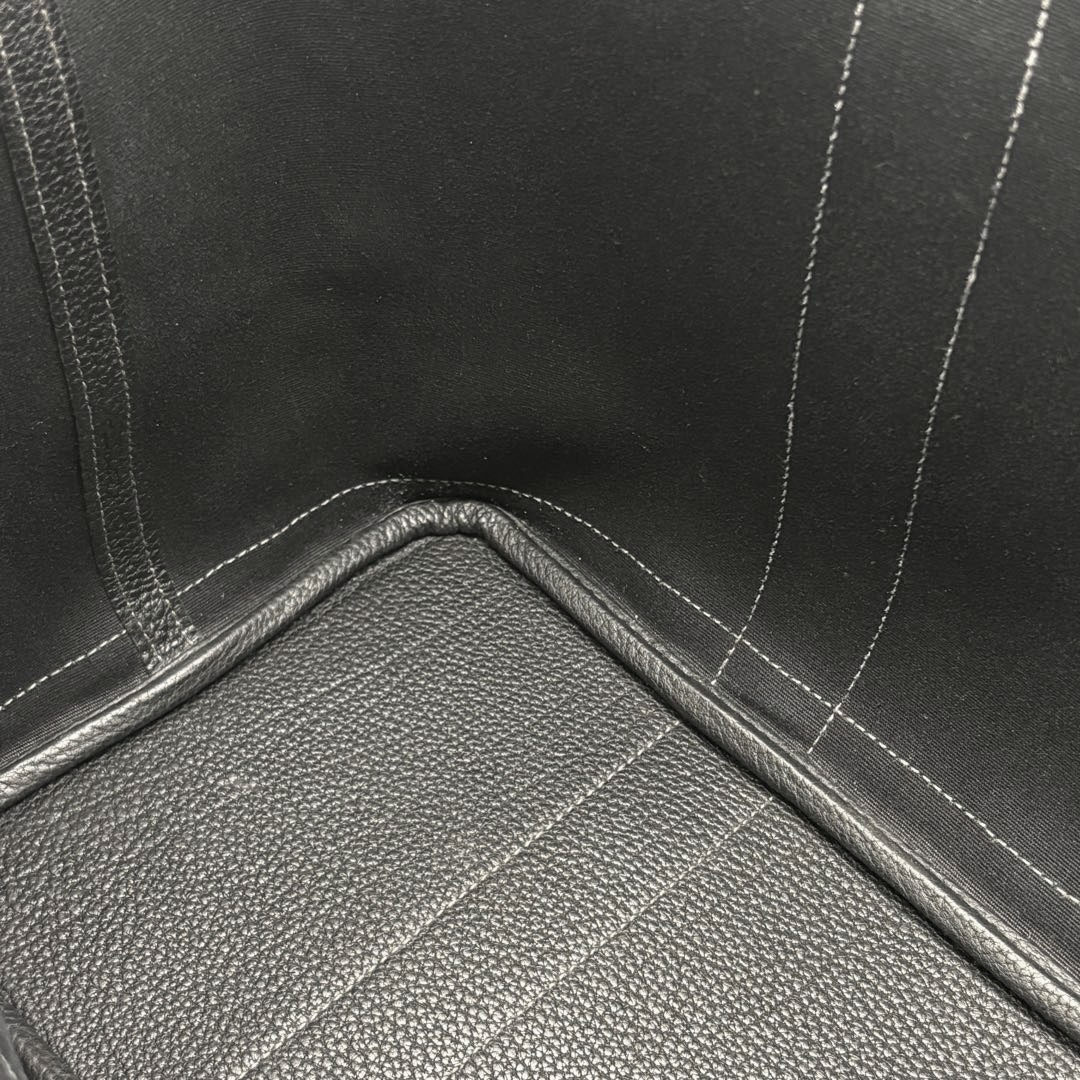 HERMES エルメス トートバッグ ガーデンパーティ36 PM トワルオフィシエ/レザー ブラック □P刻印