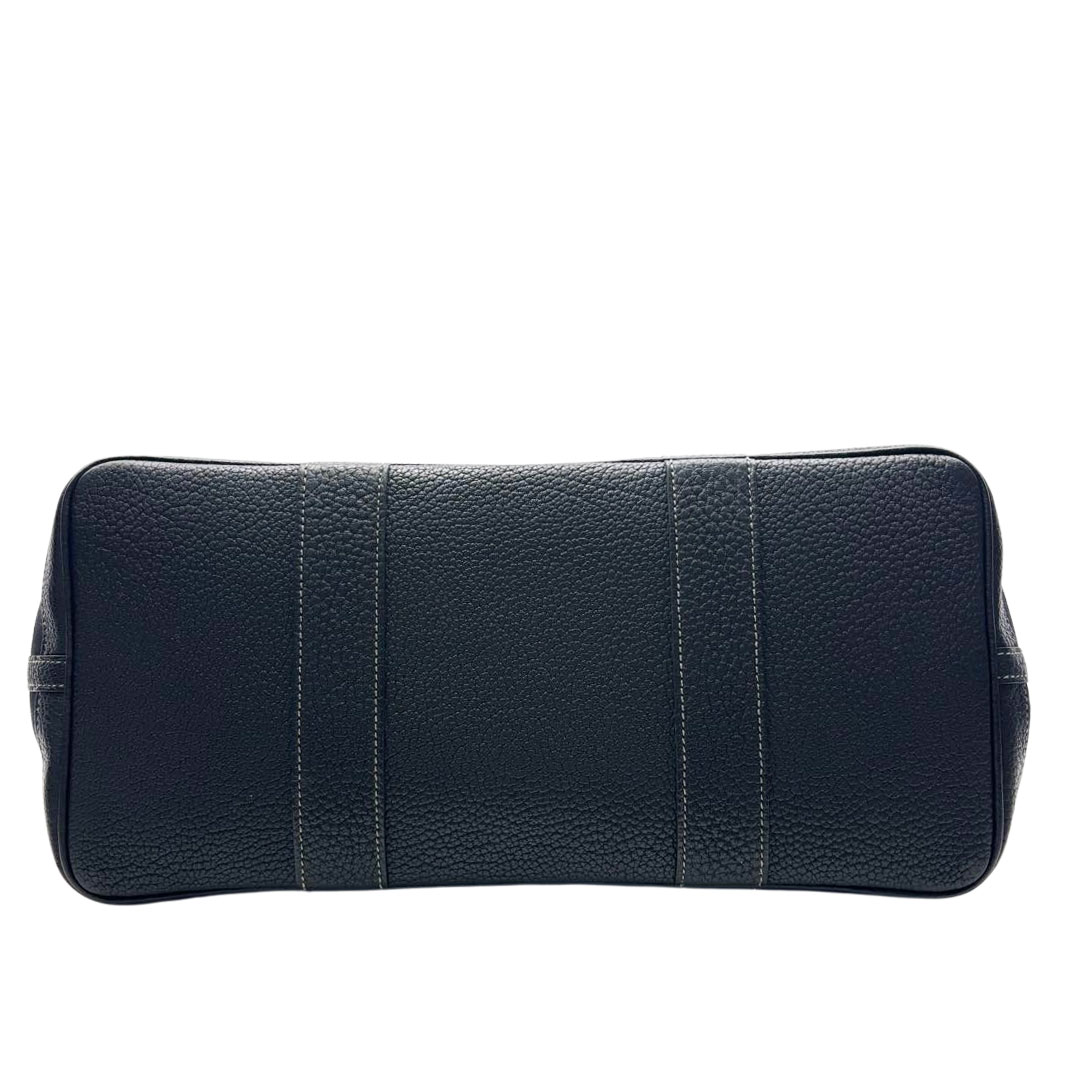 HERMES エルメス トートバッグ ガーデンパーティ36 PM トワルオフィシエ/レザー ブラック □P刻印