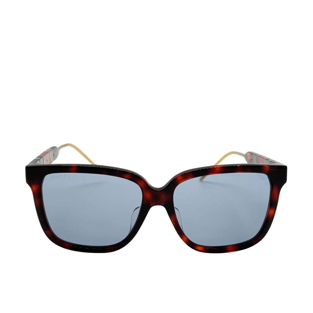 GUCCI グッチ レディースサングラス ウェリントン型 56□16 145 ブラウン/グリーン/レッド GG0599SA