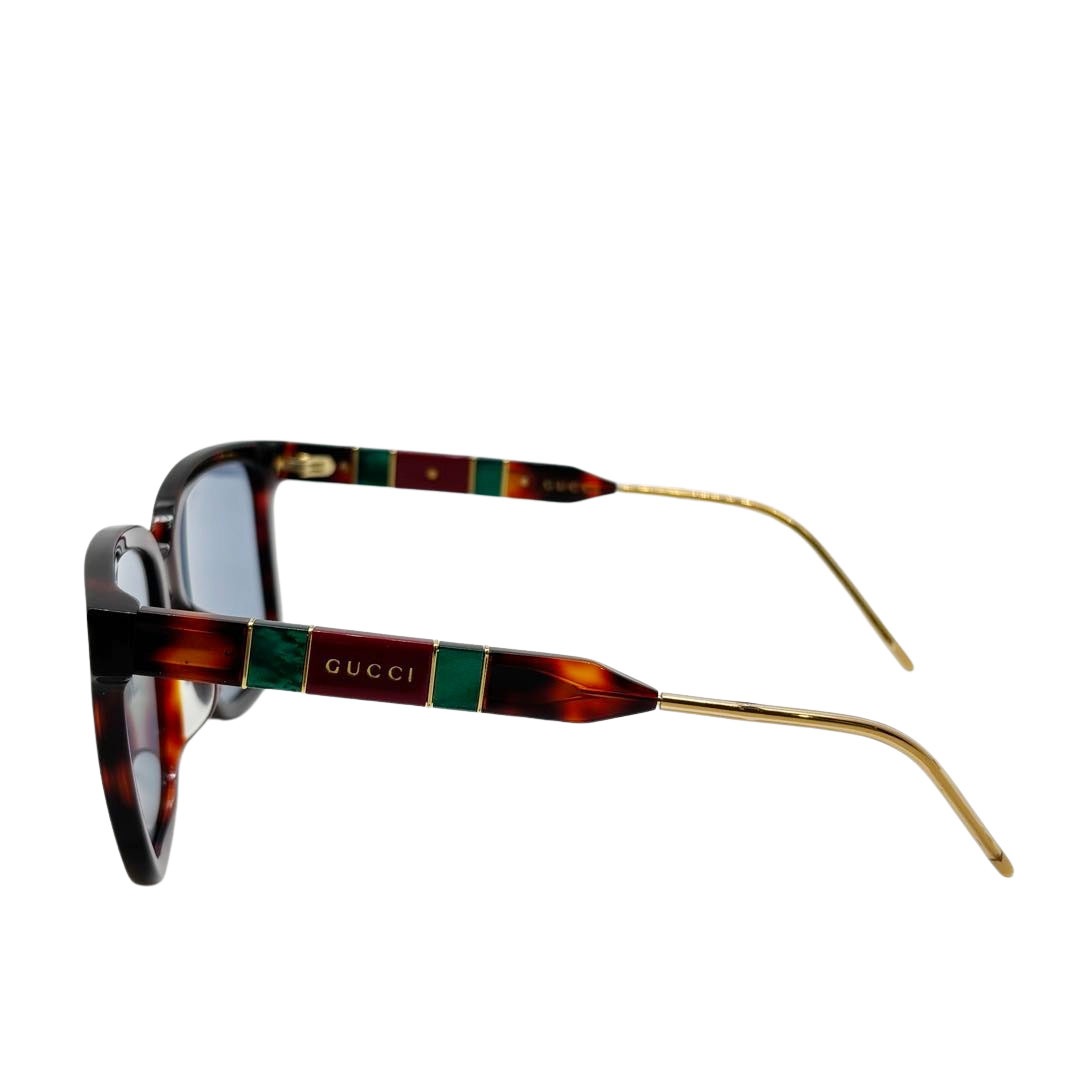 GUCCI グッチ レディースサングラス ウェリントン型 56□16 145 ブラウン/グリーン/レッド GG0599SA