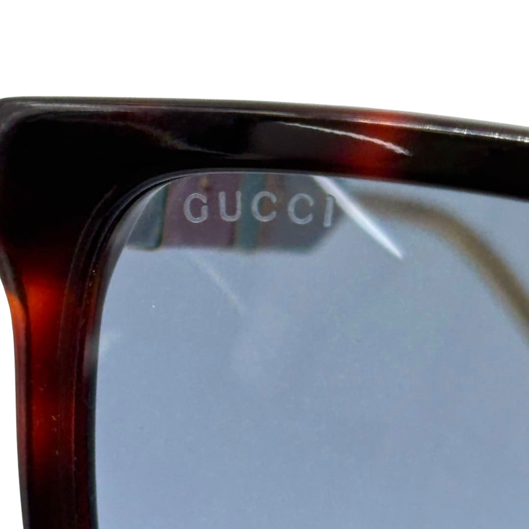 GUCCI グッチ レディースサングラス ウェリントン型 56□16 145 ブラウン/グリーン/レッド GG0599SA