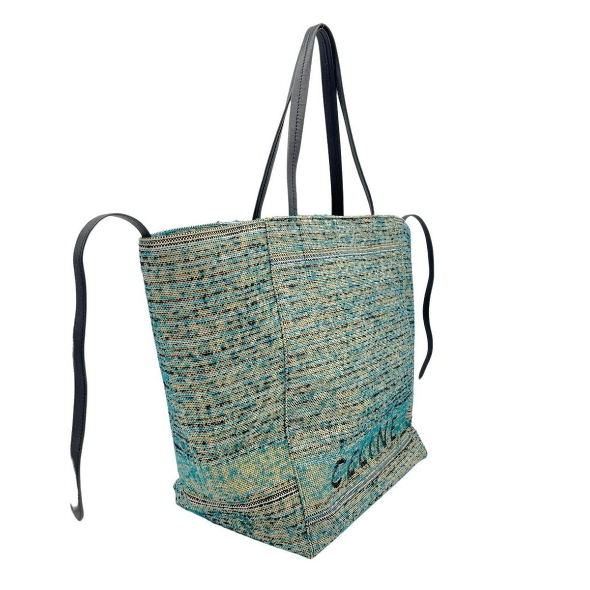 CELINE セリーヌ トートバッグ カバファントム ミディアム ツイード レザー ミレニアムコレクション グリーン系マルチカラー 171052BAF.07BL