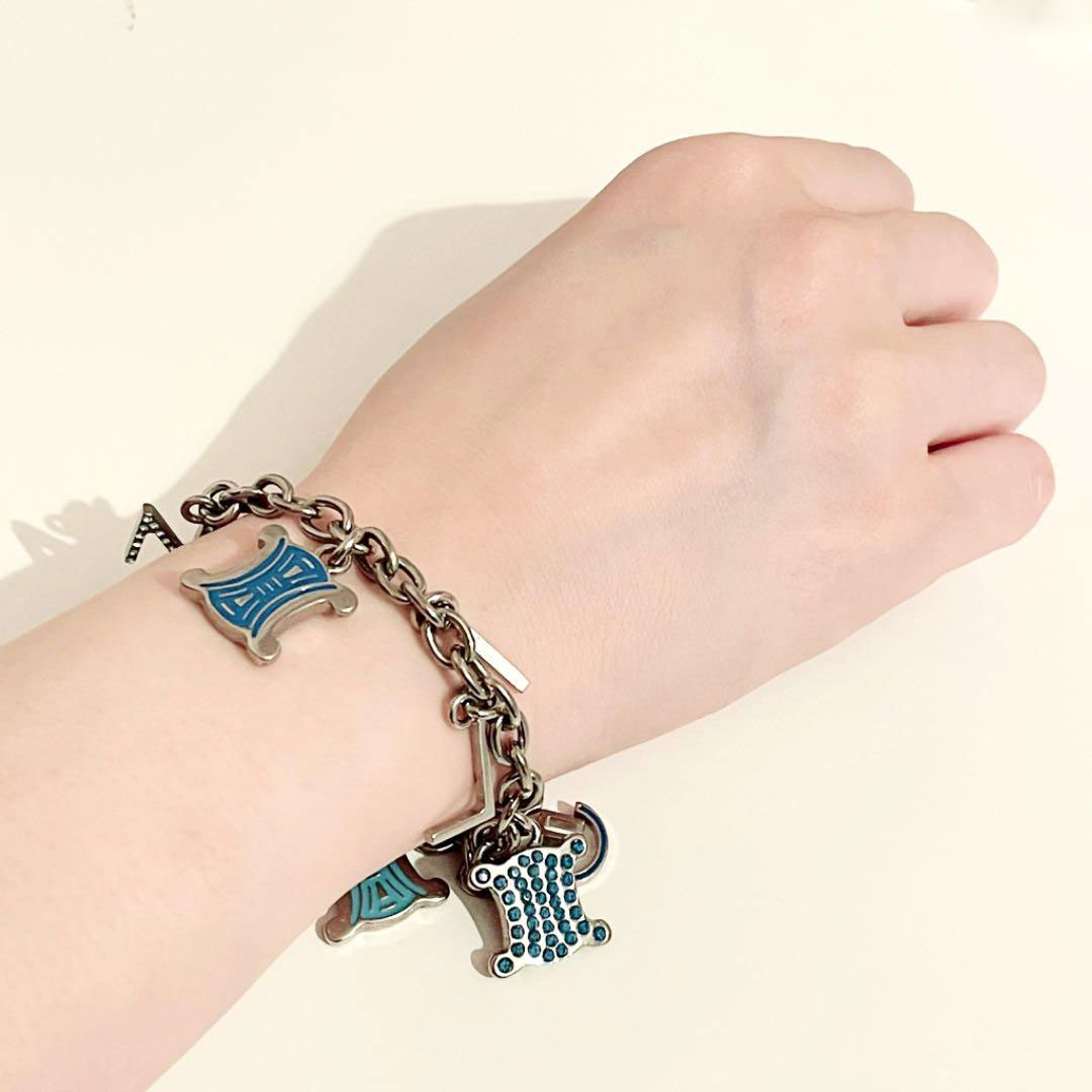 CELINE セリーヌ　マカダム　シルバー925 ブレスレット CELINE - CELINE(セリーヌ) ブレスレット - 金属素材 シルバー