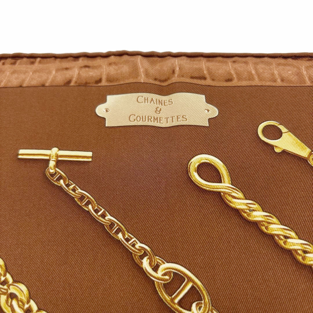 HERMES エルメス スカーフ カレ70 『CHAINES ET GOURMETTES