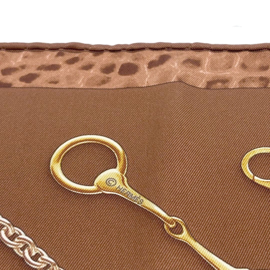 HERMES エルメス スカーフ カレ70 『CHAINES ET GOURMETTES
