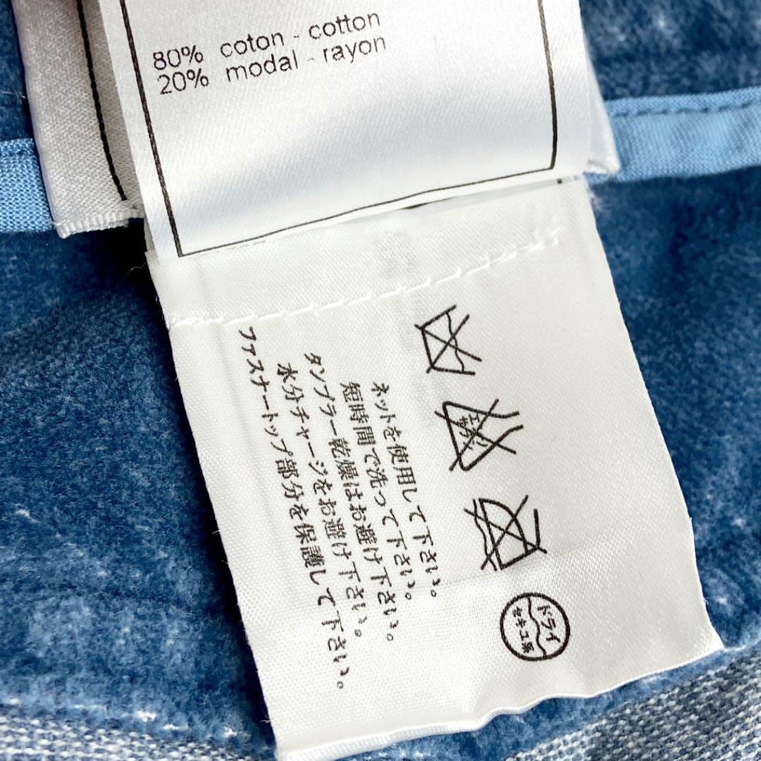 CHANEL シャネル ベロアパンツ ココマーク 40 ブルー 02A