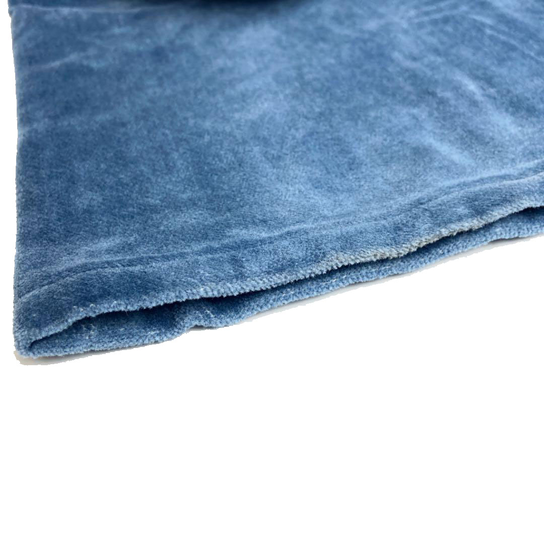 CHANEL シャネル ベロアパンツ ココマーク 40 ブルー 02A